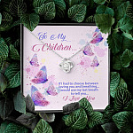 To My Children If I Had to Choose Between Loving You and Breathing Butterfly Love Knot Pendant Necklace To My Children If I Had to Choose Between Loving You and Breathing Butterfly Love Knot Pendant Necklace