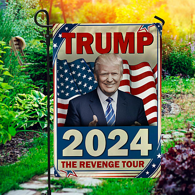 Trump 2024 The Revenge Tour Decorative Garden Flag - Indoor Outdoor Flag - House Flag - Trump Supporter Flag