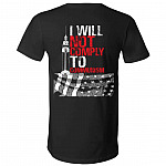 i will not comply tshirt, Black, V-Neck T-Shirt