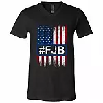 American Flag #FJB Tshirt, Black, V-Neck T-Shirt