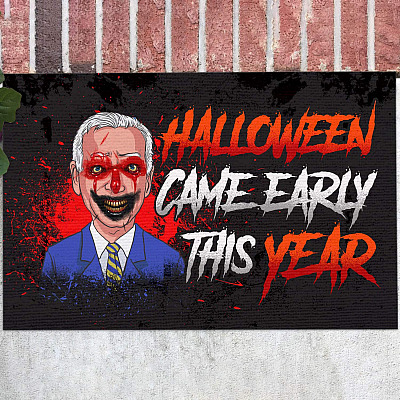 Halloween Came Early This Year Joe Biden Indoor Outdoor Doormat - Biden Halloween Decor