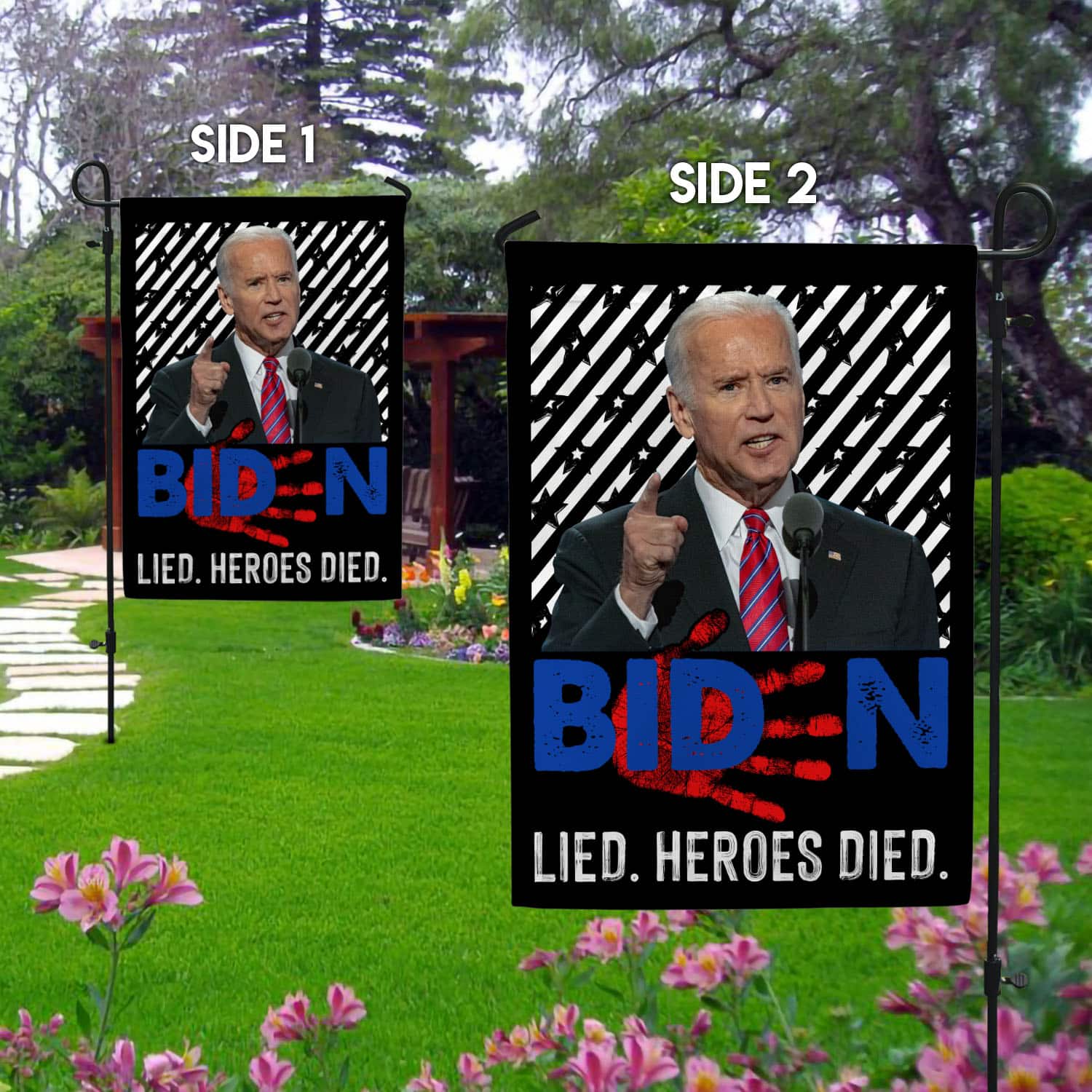 6UT. Biden Lied Heroes Died-flag -30x40 Garden Flag Mockup 2 Side-1