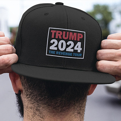Alternative view of Trump 2024 The Revenge Tour Twill Cap - High-Profile Snapback Hat - Trucker Hat - Trump Supporter Hat