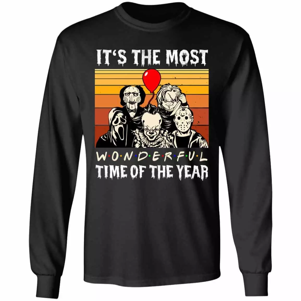 1. Wonderful Time Of year (5) 1, Black, Long Sleeve