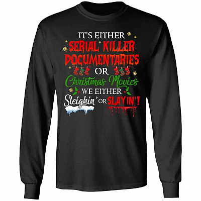 2. Christmas Movie 1, Black, Long Sleeve