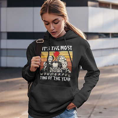 Alternative view of It's the Most Wonderful Time of The Year Horror T-Shirt - Funny Halloween Movie Characters Hoodie - Long Sleeve Shirt