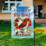 A Big Piece Of My Heart Live In Heaven Personalized Name Outdoor Garden Flag - House Flag - Wall Flag