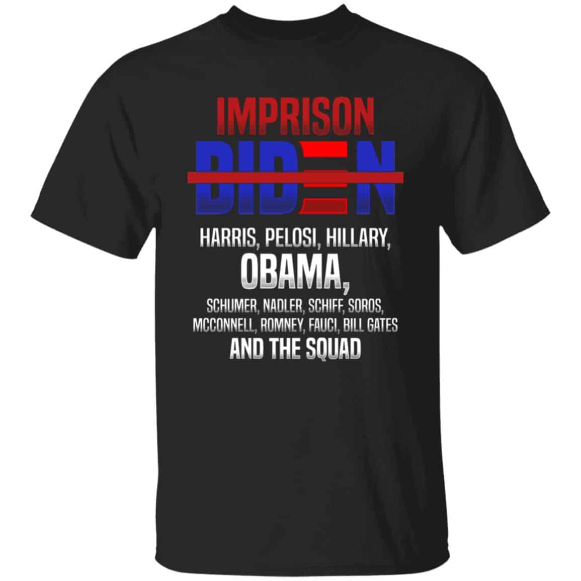 9VT. UU TIEN Imprison Biden Harris, Black, Unisex T-Shirt