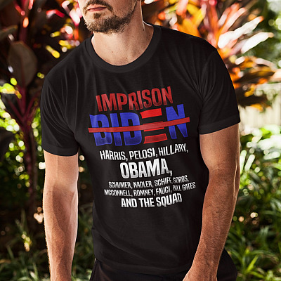Alternative view of Imprison Biden Harris Pelosi Hillary Obama T-Shirt - Anti Democrat Shirt - Anti Biden Shirt