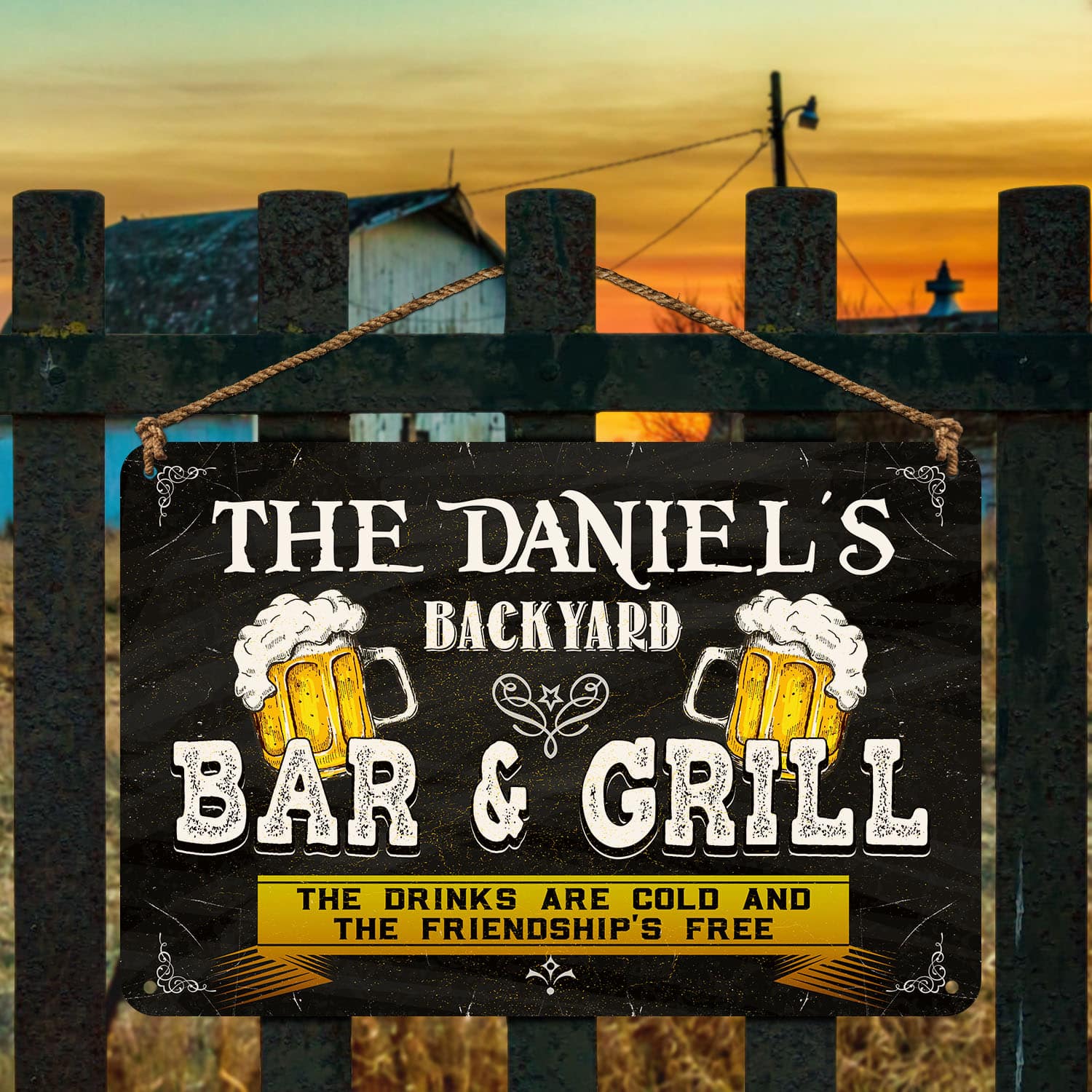 Sample Design Metal Sign Mockup 4