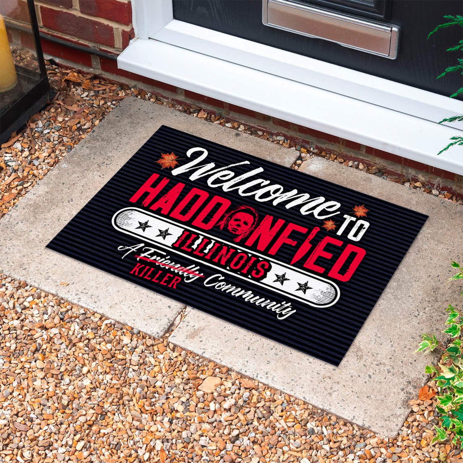 1TM. Welcome Haddonfield Michael Doormat (4) Doormat mockup 10