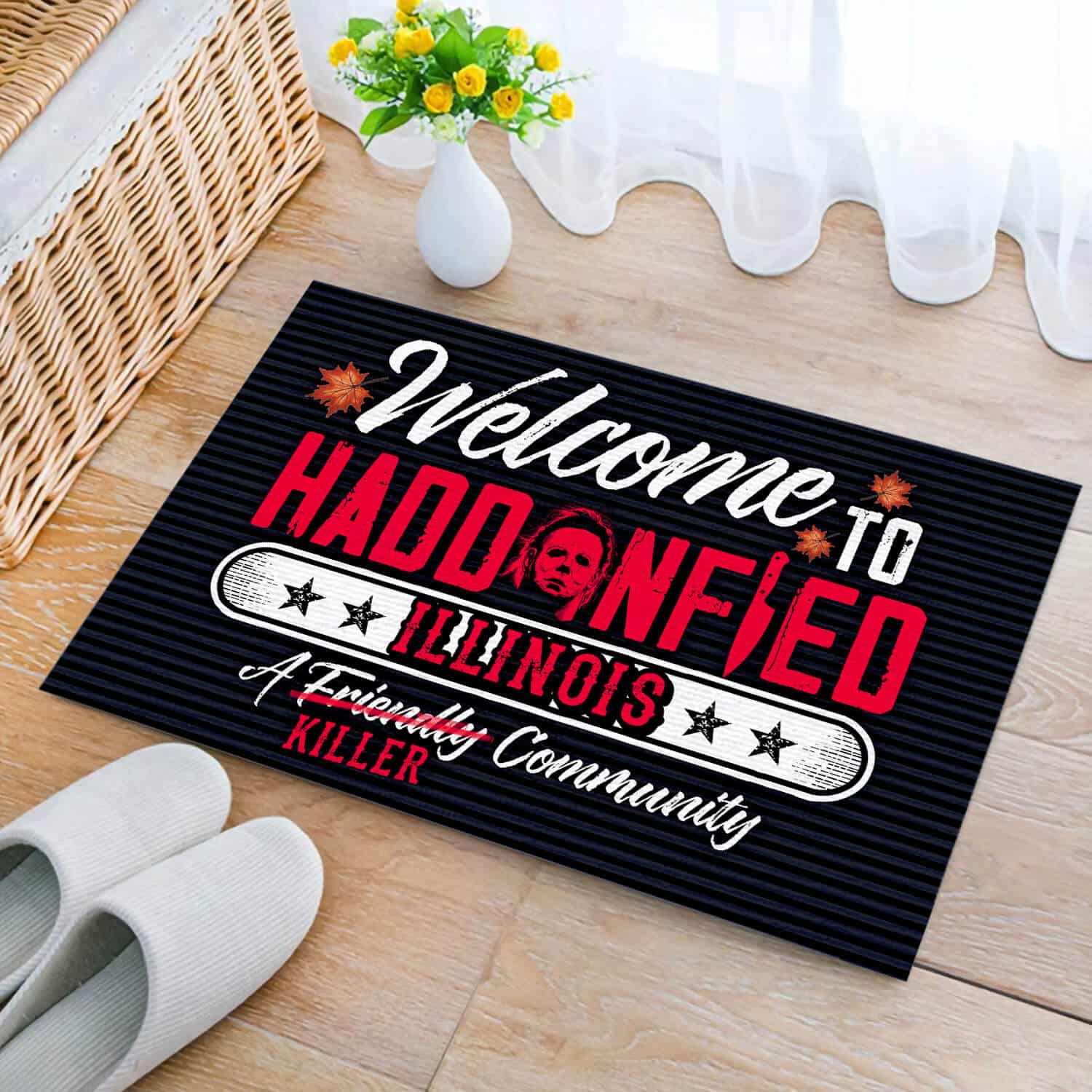 1TM. Welcome Haddonfield Michael Doormat (4) Doormat mockup 2