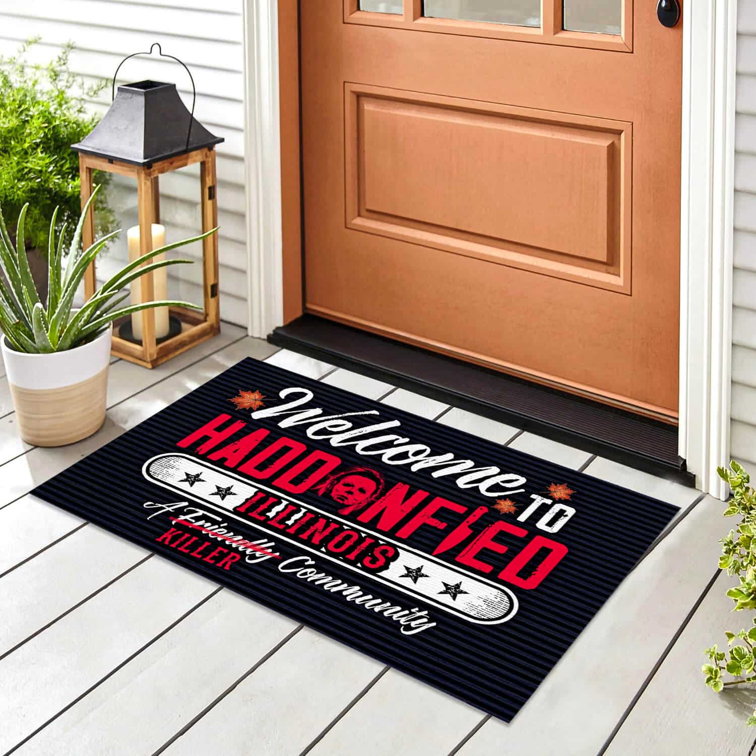 1TM. Welcome Haddonfield Michael Doormat (4) Doormat mockup 8