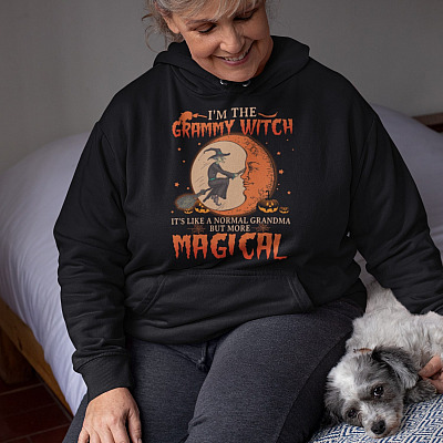 Alternative view of I'm Like a Grammy Witch It's Like a Normal Grandma but More Magical Funny Halloween T-Shirt - Hoodie - Sweatshirt