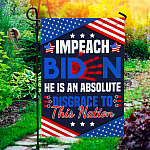 3NH. Disgrace To Nation Garden Flag Mockup 1