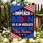 3NH. Disgrace To Nation Garden Flag Mockup 6