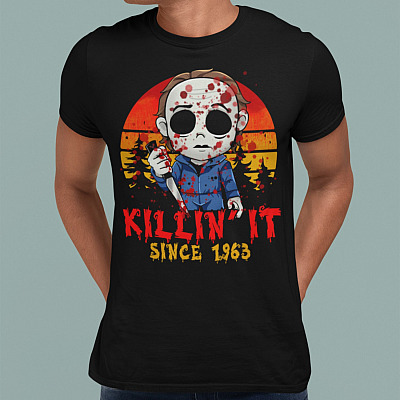 Alternative view of Michael Myers Killin' It Since 1963 Retro Vintage T-Shirt