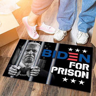 Funny Joe Biden For Prison Doormat - Biden Not My President Welcome Mat