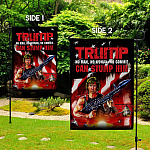 4NH. Trump No Man 30x40 Garden Flag Mockup 2 Sidefx