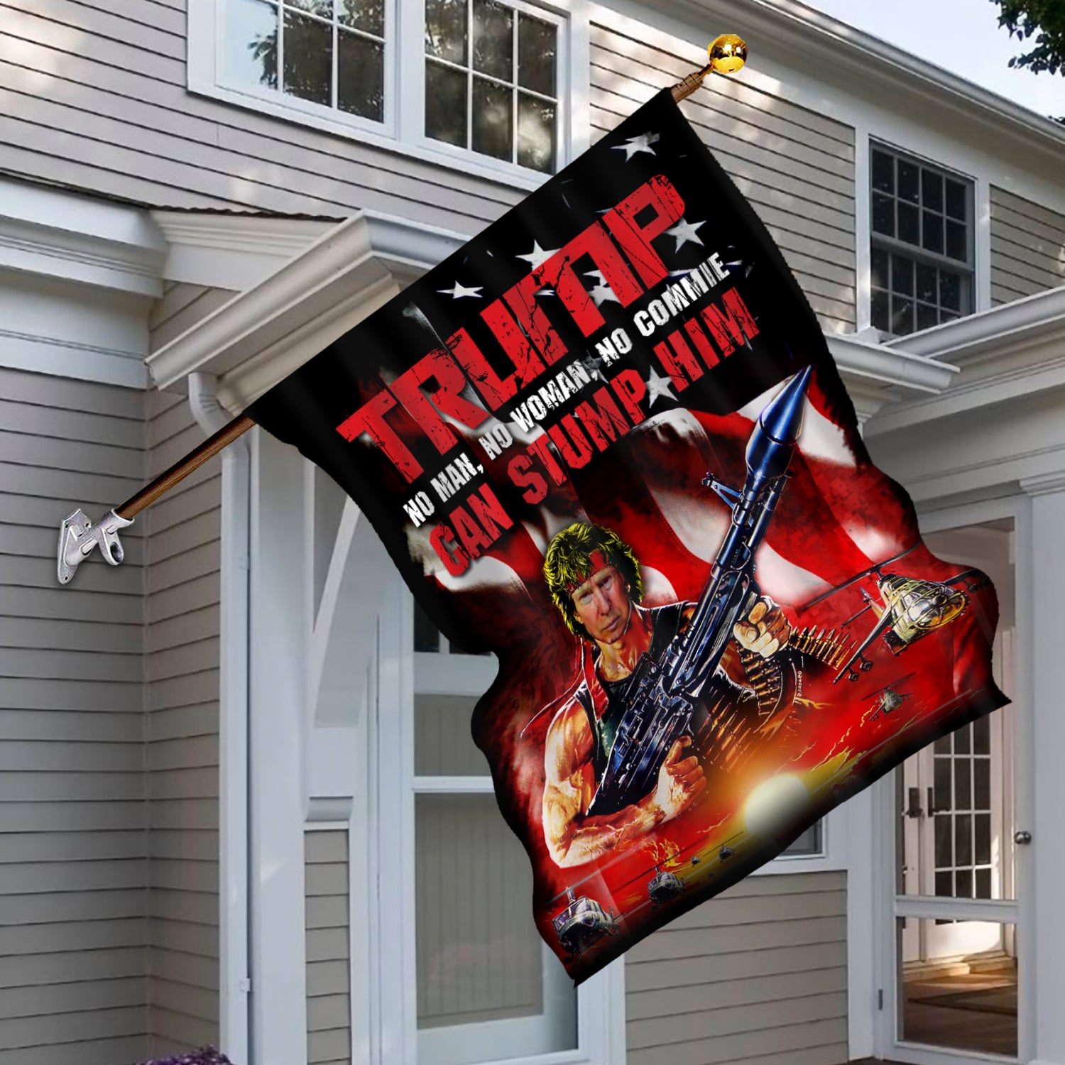 4NH. Trump No Man 30x40 House Flag Mockup 6