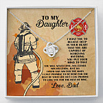 Firefighter Dad To My Daughter I Want You To Believe Deep In Your Heart Love Knot Necklace - Love Knot Necklace Firefighter Dad To My Daughter I Want You To Believe Deep In Your Heart Love Knot Necklace - Love Knot Necklace