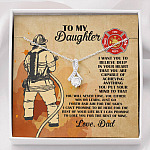 Firefighter Dad To My Daughter I Want You To Believe Deep In Your Heart Alluring Beauty Necklace - Alluring Beauty Necklace