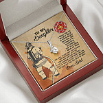 Firefighter Dad To My Daughter I Want You To Believe Deep In Your Heart Alluring Beauty Necklace