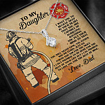 Firefighter Dad To My Daughter I Want You To Believe Deep In Your Heart Alluring Beauty Necklace