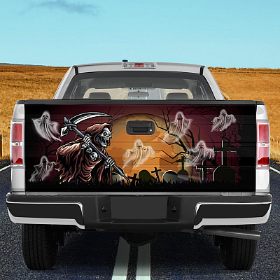 Grim Reaper Souls Halloween Truck Tailgate Decal Sticker Wrap - Vinyl Graphic Decal Bumper Sticker