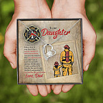 Firefighter To My Daughter I Want You To Believe Deep In Your Heart Forever Love Heart Pendant Necklace