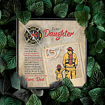 Firefighter To My Daughter I Want You To Believe Deep In Your Heart Interlocking Hearts Pendant Necklace Firefighter To My Daughter I Want You To Believe Deep In Your Heart Interlocking Hearts Pendant Necklace