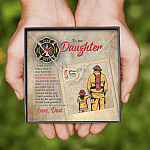Firefighter To My Daughter I Want You To Believe Deep In Your Heart Interlocking Hearts Pendant Necklace Firefighter To My Daughter I Want You To Believe Deep In Your Heart Interlocking Hearts Pendant Necklace