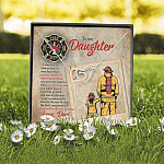 Firefighter To My Daughter I Want You To Believe Deep In Your Heart Interlocking Hearts Pendant Necklace Firefighter To My Daughter I Want You To Believe Deep In Your Heart Interlocking Hearts Pendant Necklace