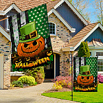 3KT. Irish Halloween American Flag-30x40-Side 1 Garden & House Mockup 3