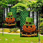 3KT. Irish Halloween American Flag-30x40-Side 1 Garden Flag Mockup 2 Side