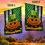 3KT. Irish Halloween American Flag-30x40-Side 1 House Flag Mockup 2 Side