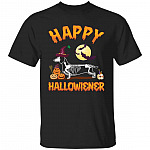 3KT. Happy Hallowiener Dachshund (Tee), Black, Unisex T-Shirt