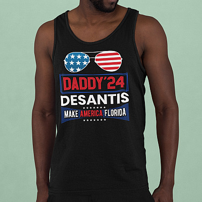 Daddy Desantis 2024 Make America Florida Tank Top Tee - Desantis For President Racerback Tank