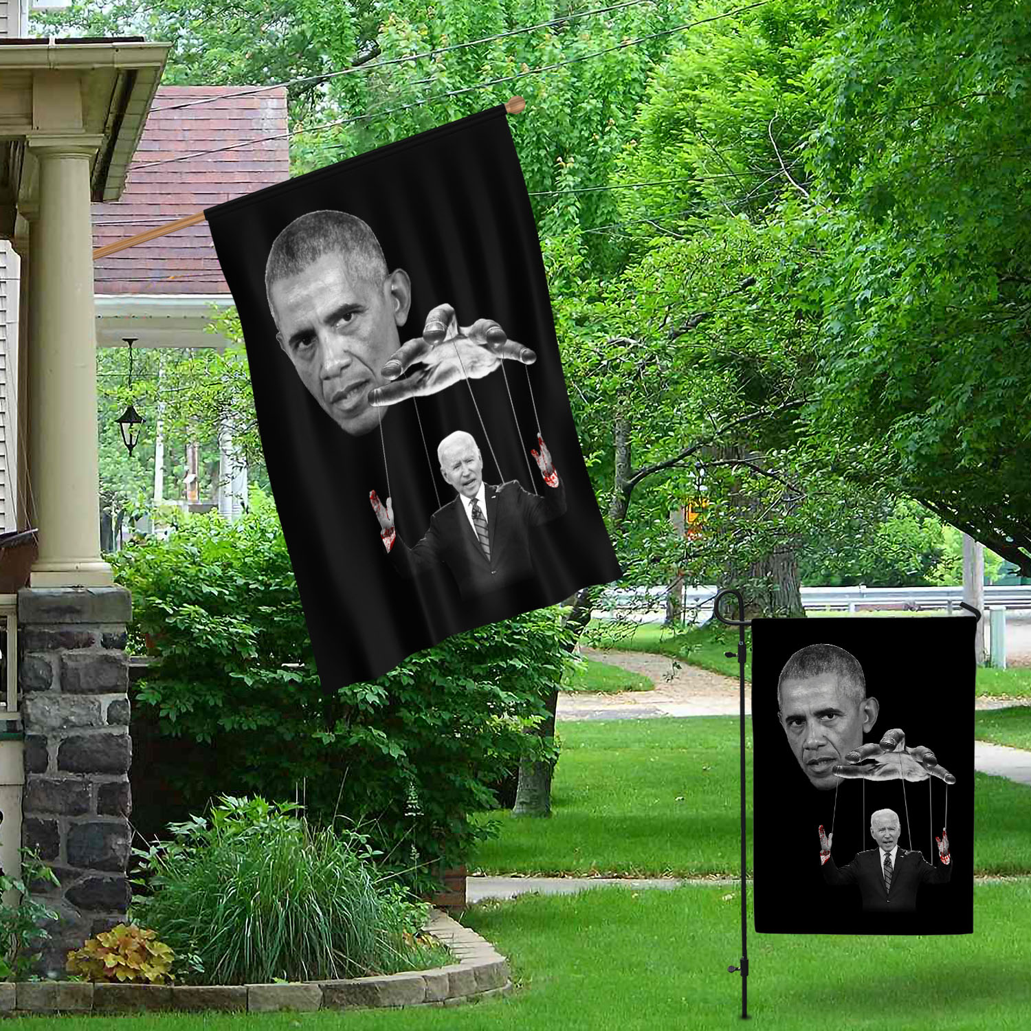 1O. Obama Biden Blood Hands-30x40 Garden & House Mockup 1