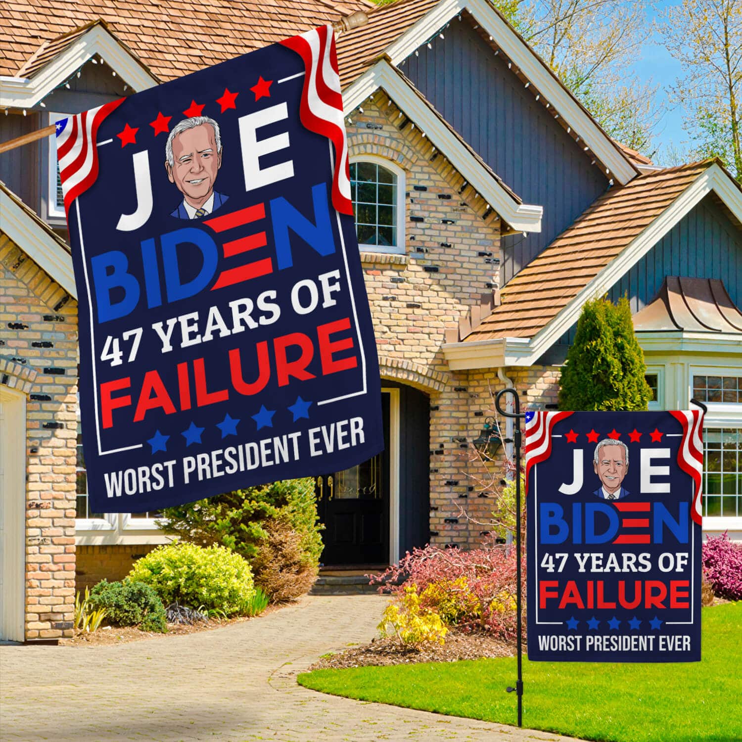 8TM. Joe Biden 47 Years-30x40 Garden & House Mockup 3