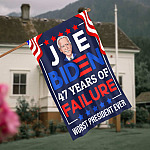 8TM. Joe Biden 47 Years-30x40 House Flag Mockup 4
