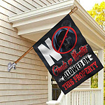 2TM. No Ghouls Or Wraiths (flag) 30x40 House Flag Mockup 2