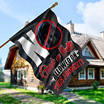 2TM. No Ghouls Or Wraiths (flag) 30x40 House Flag Mockup 5