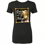 Grow Through What You Go ladies, Vintage Black, Premium Ladies T-Shirt