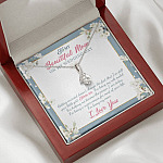 To My Beautiful Mom On My Wedding Day Thank You For Being My Mom Mother Of The Bride Alluring Beauty Necklace