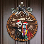 8LV. Christmas Time Jack Sally DOOR SIGN (4) Door Sign Mockup 7