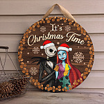 8LV. Christmas Time Jack Sally DOOR SIGN (4) Door Sign Mockup 4