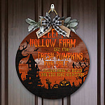 1LV. Sleepy Hollow Farm Door Sign Mockup 7