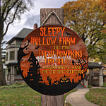 1LV. Sleepy Hollow Farm Door Sign Mockup 3