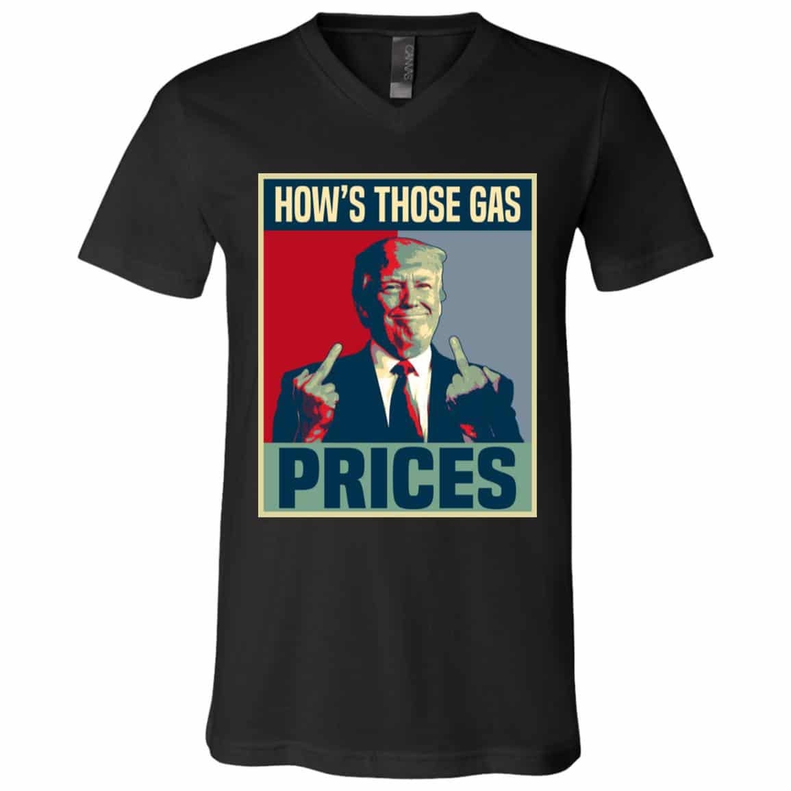 Donald Trump How's Tshirt, Black, V-Neck T-Shirt